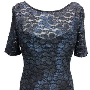 BADGLEY MISCHKA Belle lace floral cocktail dress -SZ 10